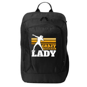 Crazy Throwing Lady Shot Putter Thrower Wo Shot Put City Backpack