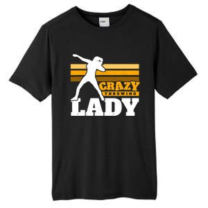 Crazy Throwing Lady Shot Putter Thrower Wo Shot Put Tall Fusion ChromaSoft Performance T-Shirt