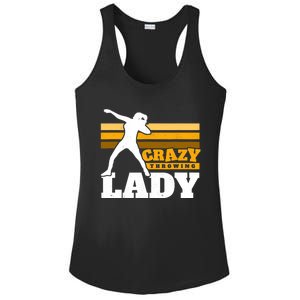 Crazy Throwing Lady Shot Putter Thrower Wo Shot Put Ladies PosiCharge Competitor Racerback Tank