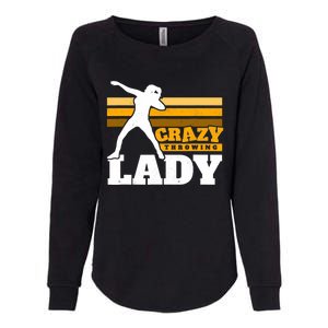 Crazy Throwing Lady Shot Putter Thrower Wo Shot Put Womens California Wash Sweatshirt