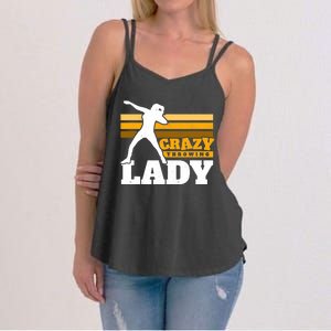 Crazy Throwing Lady Shot Putter Thrower Wo Shot Put Women's Strappy Tank