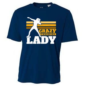 Crazy Throwing Lady Shot Putter Thrower Wo Shot Put Cooling Performance Crew T-Shirt