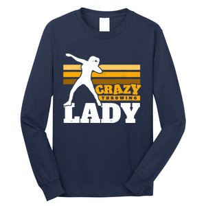 Crazy Throwing Lady Shot Putter Thrower Wo Shot Put Long Sleeve Shirt