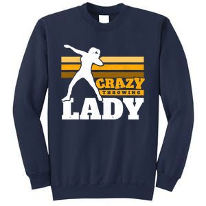 Crazy Throwing Lady Shot Putter Thrower Wo Shot Put Sweatshirt