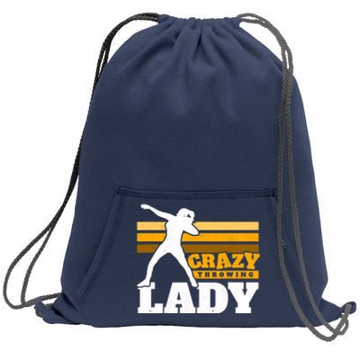 Crazy Throwing Lady Shot Putter Thrower Wo Shot Put Sweatshirt Cinch Pack Bag