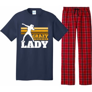 Crazy Throwing Lady Shot Putter Thrower Wo Shot Put Pajama Set