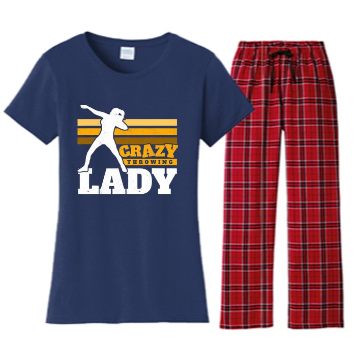 Crazy Throwing Lady Shot Putter Thrower Wo Shot Put Women's Flannel Pajama Set