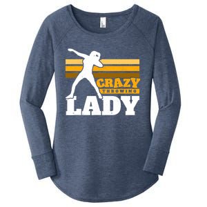 Crazy Throwing Lady Shot Putter Thrower Wo Shot Put Women's Perfect Tri Tunic Long Sleeve Shirt