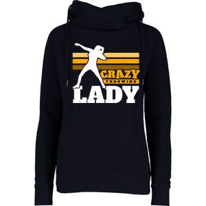 Crazy Throwing Lady Shot Putter Thrower Wo Shot Put Womens Funnel Neck Pullover Hood