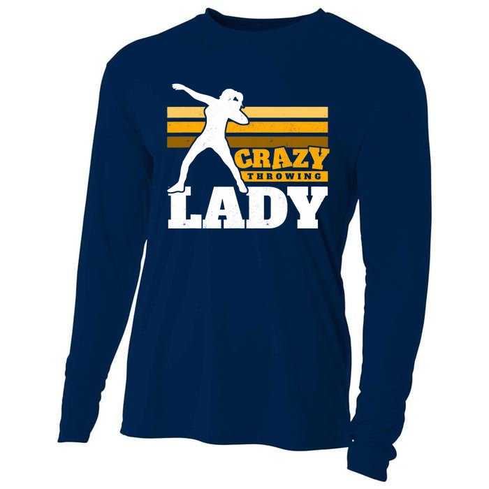 Crazy Throwing Lady Shot Putter Thrower Wo Shot Put Cooling Performance Long Sleeve Crew