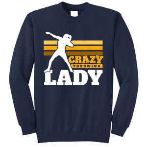 Crazy Throwing Lady Shot Putter Thrower Wo Shot Put Tall Sweatshirt