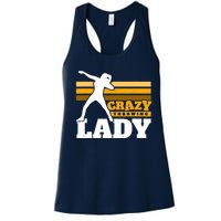 Crazy Throwing Lady Shot Putter Thrower Wo Shot Put Women's Racerback Tank