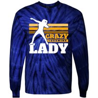 Crazy Throwing Lady Shot Putter Thrower Wo Shot Put Tie-Dye Long Sleeve Shirt