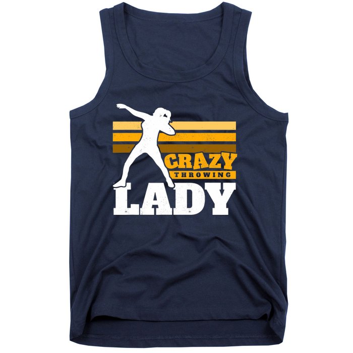 Crazy Throwing Lady Shot Putter Thrower Wo Shot Put Tank Top