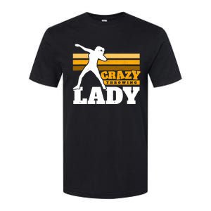 Crazy Throwing Lady Shot Putter Thrower Wo Shot Put Softstyle CVC T-Shirt