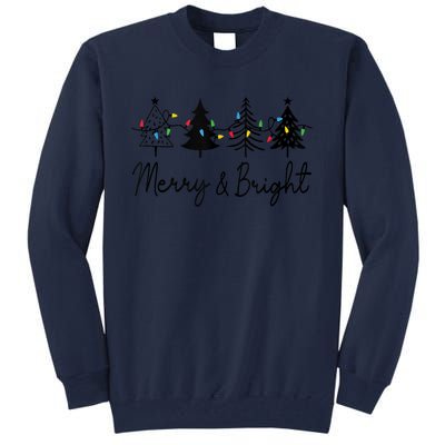 Christmas Trees Light Merry And Bright Tank Top Tall Sweatshirt