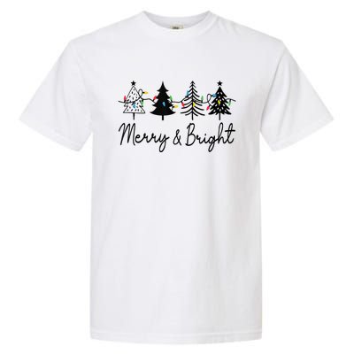 Christmas Trees Light Merry And Bright Tank Top Garment-Dyed Heavyweight T-Shirt