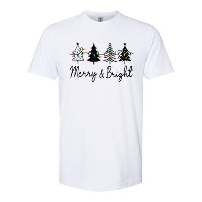 Christmas Trees Light Merry And Bright Tank Top Softstyle® CVC T-Shirt