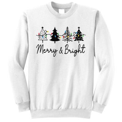 Christmas Trees Light Merry And Bright Tank Top Sweatshirt