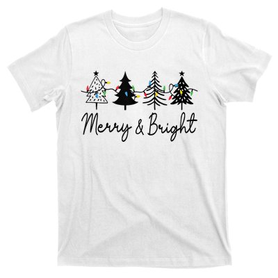 Christmas Trees Light Merry And Bright Tank Top T-Shirt