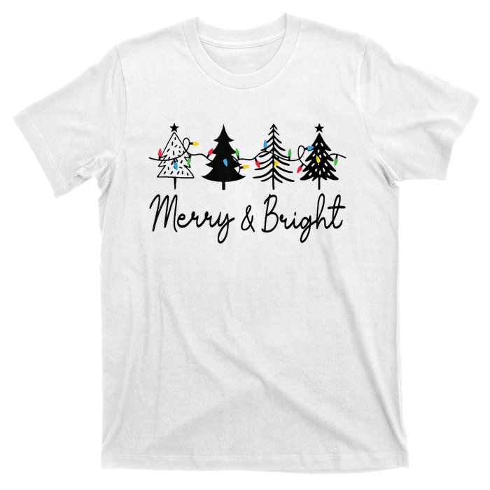 Christmas Trees Light Merry And Bright Tank Top T-Shirt