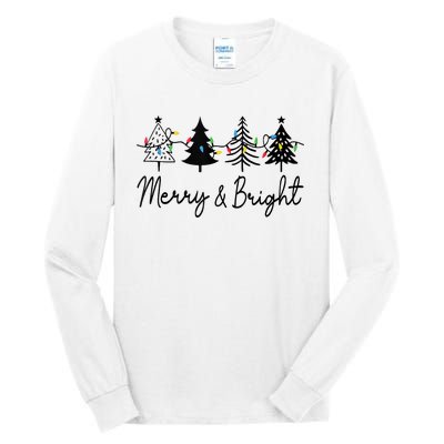 Christmas Trees Light Merry And Bright Tank Top Tall Long Sleeve T-Shirt