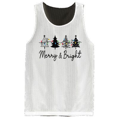 Christmas Trees Light Merry And Bright Tank Top Mesh Reversible Basketball Jersey Tank