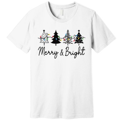 Christmas Trees Light Merry And Bright Tank Top Premium T-Shirt