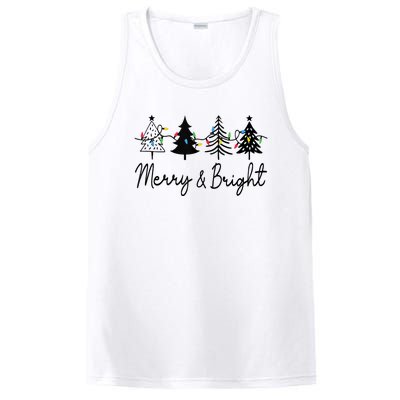 Christmas Trees Light Merry And Bright Tank Top PosiCharge Competitor Tank