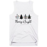 Christmas Trees Light Merry And Bright Tank Top Tank Top