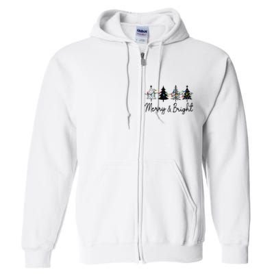 Christmas Trees Light Merry And Bright Tank Top Full Zip Hoodie