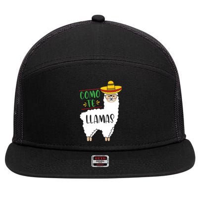 Como Te Llamas 7 Panel Mesh Trucker Snapback Hat