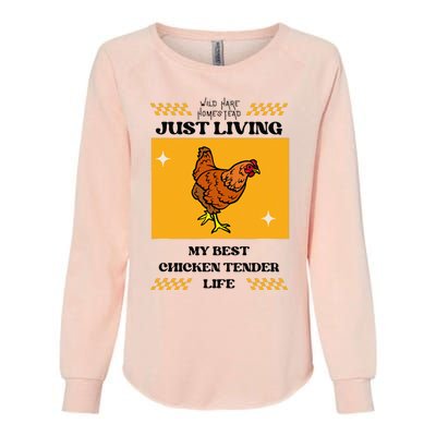 Chicken Tender Life Womens California Wash Sweatshirt