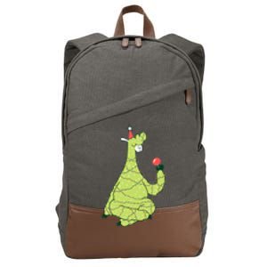 Christmas Tree Llama Cotton Canvas Backpack