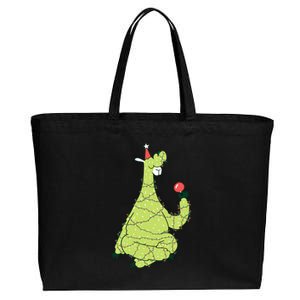 Christmas Tree Llama Cotton Canvas Jumbo Tote