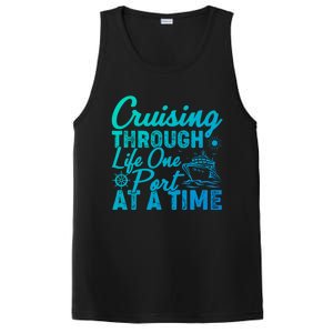 Cruising Through Life One Port At A Time Cruise Vacation Gift PosiCharge Competitor Tank