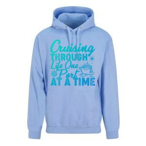 Cruising Through Life One Port At A Time Cruise Vacation Gift Unisex Surf Hoodie