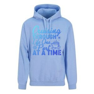 Cruising Through Life One Port At A Time Cruise Vacation Gift Unisex Surf Hoodie