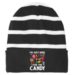 Candy Tester Lollipop Sweets Halloween Striped Beanie with Solid Band