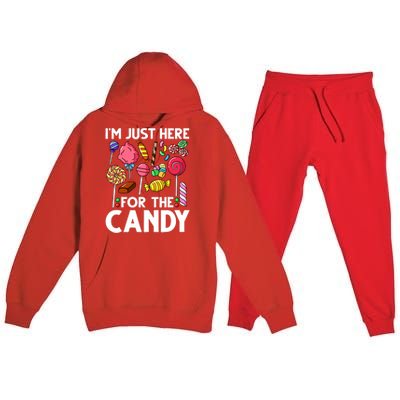 Candy Tester Lollipop Sweets Halloween Premium Hooded Sweatsuit Set