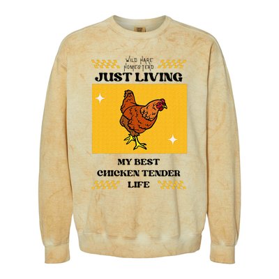 Chicken Tender Life Colorblast Crewneck Sweatshirt