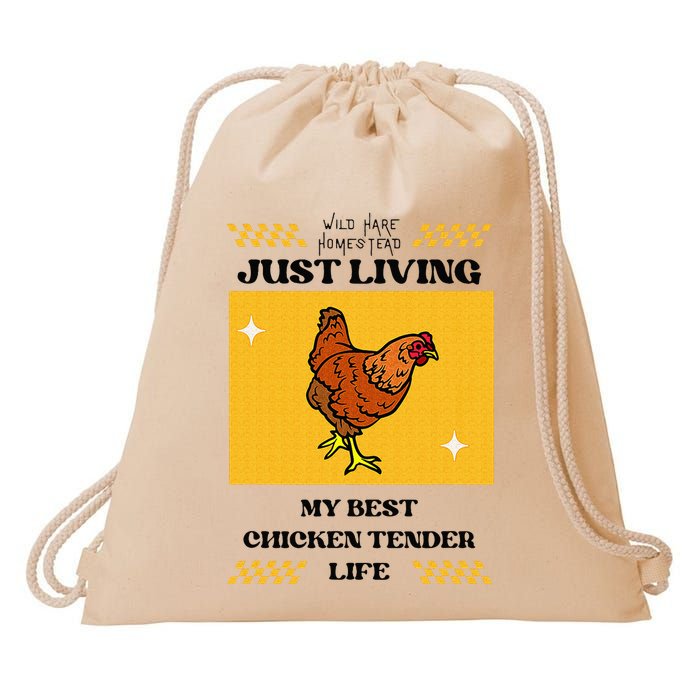 Chicken Tender Life Drawstring Bag
