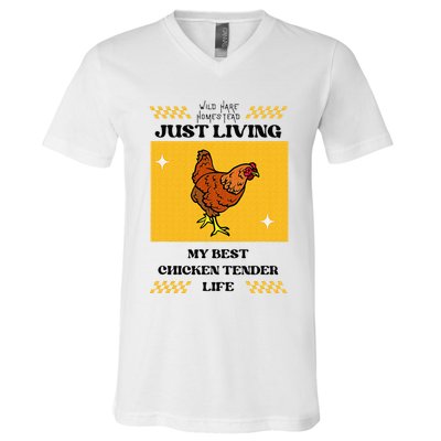 Chicken Tender Life V-Neck T-Shirt