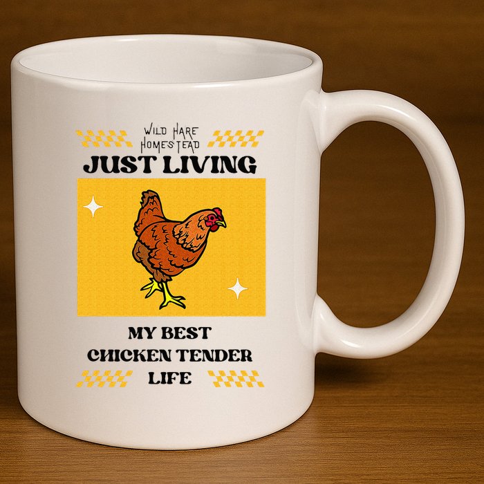 Chicken Tender Life 11oz C Handle Ceramic Mug