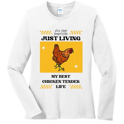 Chicken Tender Life Ladies Long Sleeve Shirt