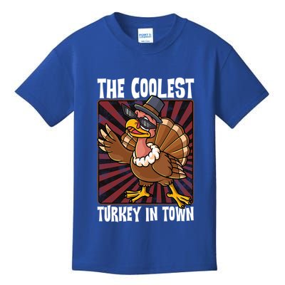 Cute Turkey Lovers Coolest Turkey In Town Thanksgiving Gift Kids T-Shirt