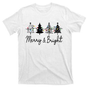 Christmas Trees Light Merry And Bright T-Shirt