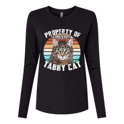 Cat Tabby Lover Vintage Eighties Style Cat Retro Gift Womens Cotton Relaxed Long Sleeve T-Shirt