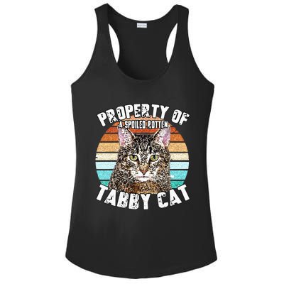 Cat Tabby Lover Vintage Eighties Style Cat Retro Gift Ladies PosiCharge Competitor Racerback Tank