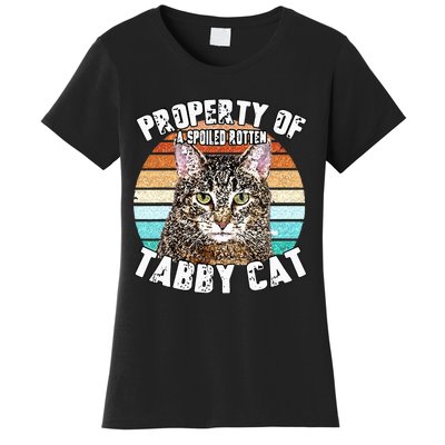 Cat Tabby Lover Vintage Eighties Style Cat Retro Gift Women's T-Shirt